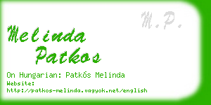 melinda patkos business card